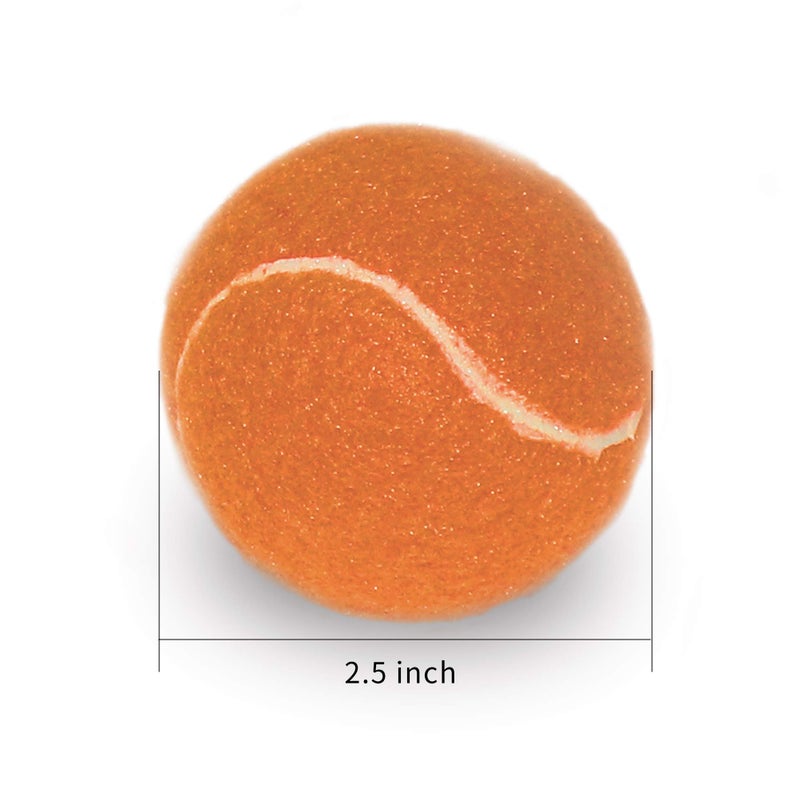 URBEST Tennis Balls, 12 Packs Training Tennis Balls Practice Balls for Novice Player, Pet Dog Playing Balls with Mesh Carry Bag (Orange) - Image 2